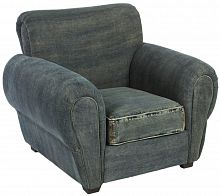 кресло san francisco denim armchair серое в Махачкале