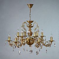 подвесная люстра ambiente alicante 8888/6+6 ab tear drop бронза в Махачкале