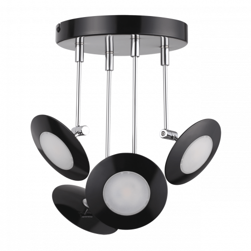 потолочная светодиодная люстра odeon light uliss 3811/28cl черная в Махачкале