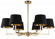 подвесная люстра crystal lux conte sp6 черная в Махачкале