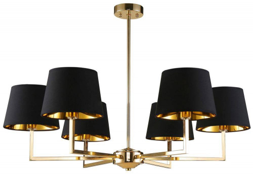 подвесная люстра crystal lux conte sp6 черная в Махачкале
