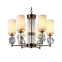 люстра felton 6 от delight collection белая/прозрачная/латунь в Махачкале