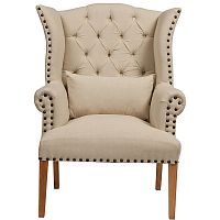 кресло quinn tufted armchair бежевое в Махачкале