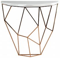консоль geometric 100x38x90 золото, белая столешница в Махачкале