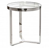 стол журнальный soho silver 50х50х53 см хром, прозрачный в Махачкале
