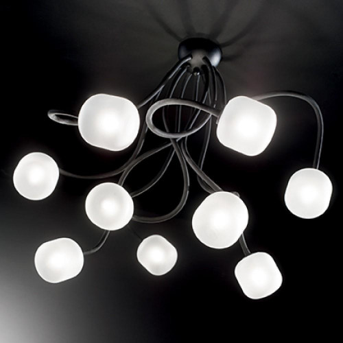потолочная люстра ideal lux octopus pl9 nero в Махачкале