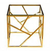стол журнальный gold золотой, прозрачный в Махачкале