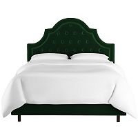 кровать двуспальная 180х200 зеленая с каретной стяжкой harvey tufted emerald velvet в Махачкале