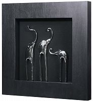 панно "три слона 2 (черная рама)" в Махачкале