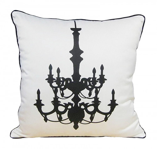 подушка с рисунком канделябра chandelier white в Махачкале