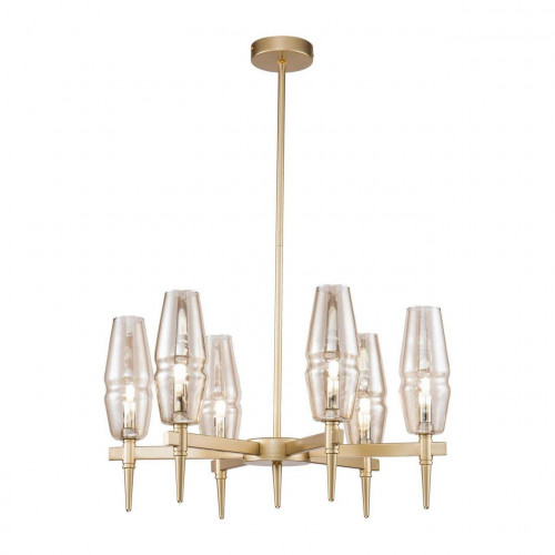 подвесная люстра maytoni lita h002pl-06g янтарная в Махачкале