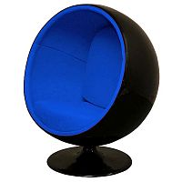 кресло eero ball chair синее с черным в Махачкале