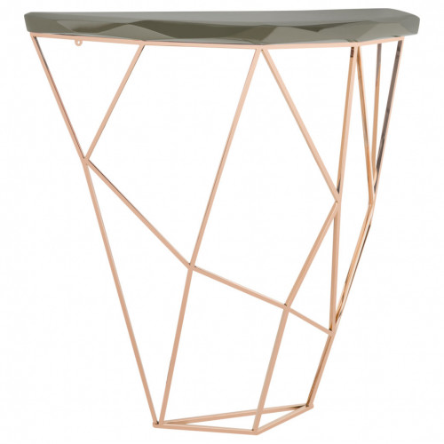 консоль geometric 100x38x90 золото, черная столешница в Махачкале