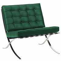 кресло barcelona chair экокожа зеленое в Махачкале