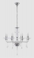 подвесная люстра crystal lux monica sp8 chrome/transparent в Махачкале