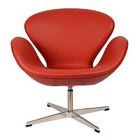 кресло arne jacobsen style swan chair красное в Махачкале