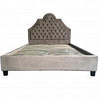 кровать двуспальная 160х200 бежевая из велюра zaka в Махачкале