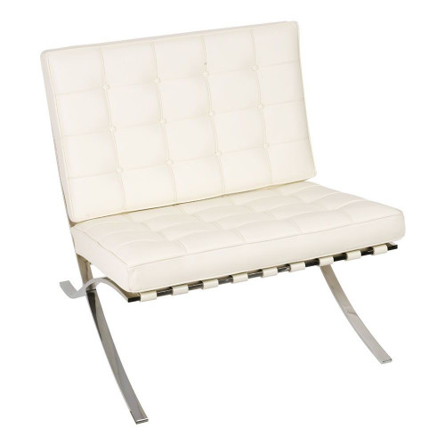 кресло barcelona style chair белое в Махачкале