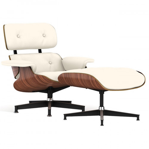 кресло lounge chair & ottoman кремовое в Махачкале