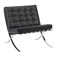 кресло barcelona chair кожа черное в Махачкале