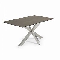стол arya 160x90 st steel matt, фарфор iron moss c785k09 от la forma (ex julia grup) в Махачкале