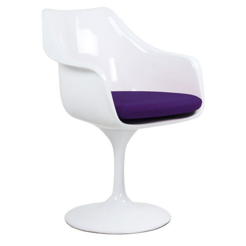 кресло tulip armchair бело-фиолетовое шерсть в Махачкале